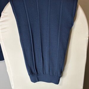 SHEIN turquoise cozy dress set. Pleat flare legs with matching sweater.